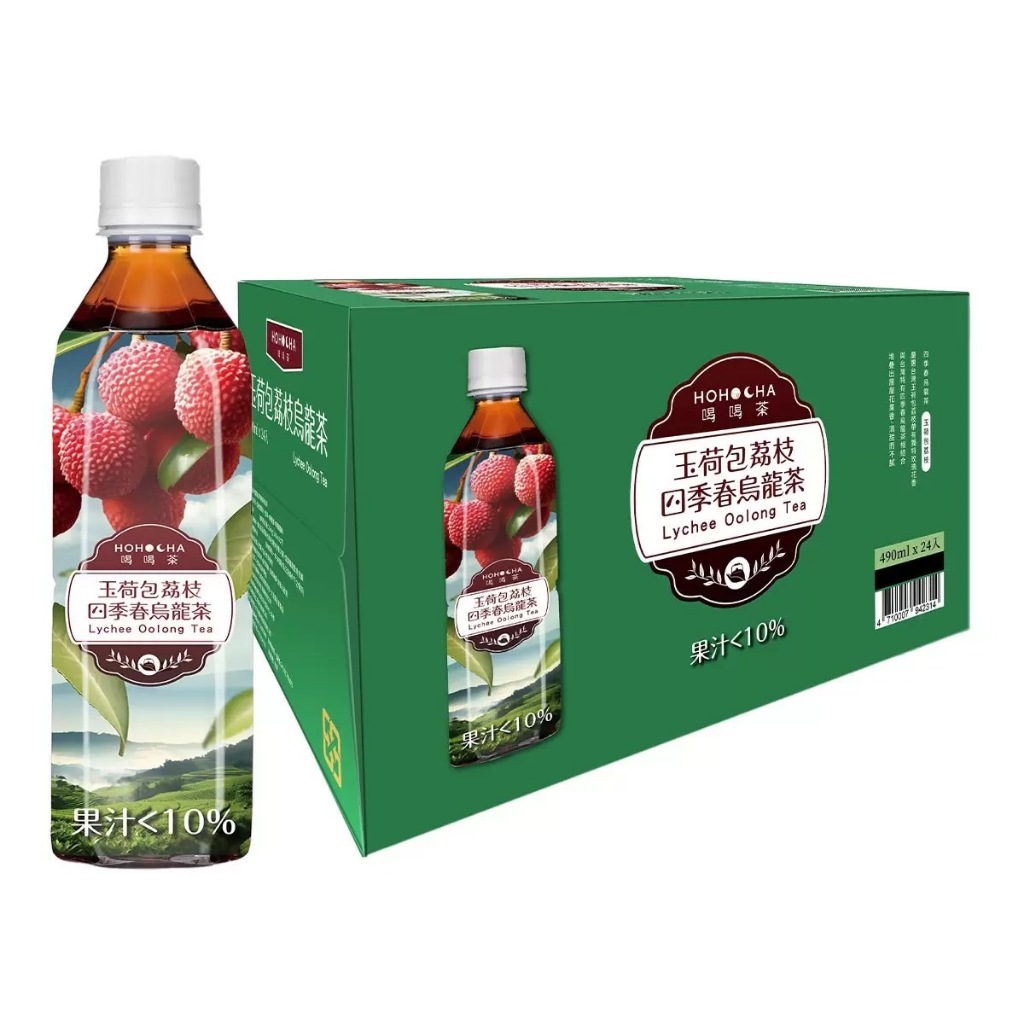 〖小桃一個ㄗ🍑〗喝喝茶 玉荷包荔枝四季春烏龍茶 490毫升 單罐