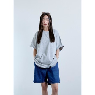 SOUL SEE 日系寬鬆 DAILY TEE -GREY (中性素TEE、打底TEE)