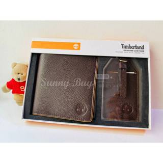 【Sunny Buy 精品館】◎現貨◎ Timberland 咖啡色皮革 護照夾 行李吊牌 禮盒組