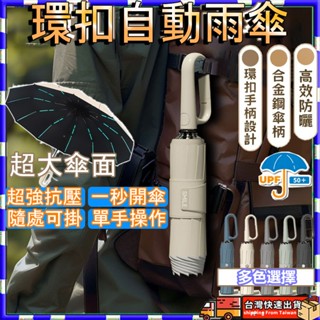 💥臺灣出貨💥環釦掛包收納隨身雨傘 勾掛傘 多骨快速雨傘 摺疊傘 晴雨傘 折疊遮陽傘 小雨傘防風傘 扣環雨傘 防曬太陽傘