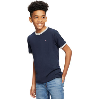 tommy hilfiger contrast trim embroidered logo ken tee