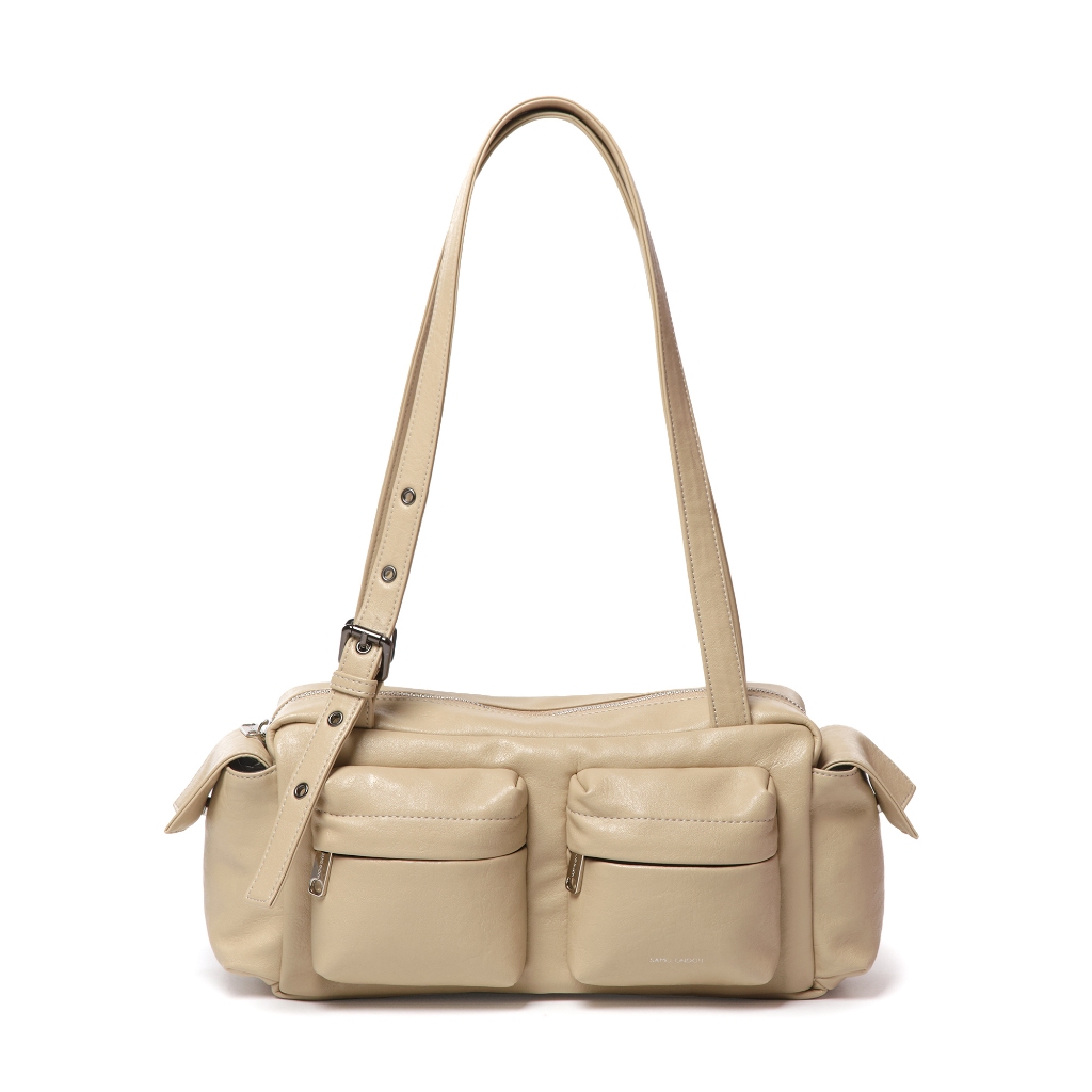 【SAMO ONDOH】Pocket utility bag M - nappa milk tea 台灣唯一正版 現貨