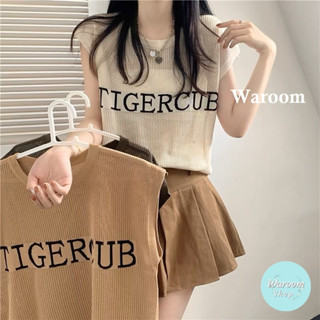 Waroom|售完不補 T109 韓系鏤空無袖背心針織上衣|無袖背心|針織上衣|防曬罩衫|洞洞|透膚字母圓領上衣|海灘