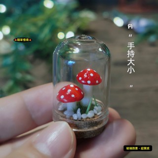 （高檔微景）迷你模擬 蘑菇瓶 微景生態 守護 蘑菇 魔法森林 玻璃生態瓶 K523 娃娃屋 袖珍 微縮 食玩 微景觀模型