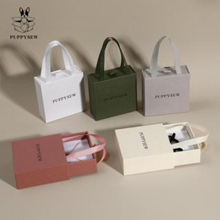 桃喜客製化 【首飾盒】 logo訂製手提式抽屜紙盒 首飾盒 戒指盒 耳釘 項鏈 珠寶 禮品包裝盒
