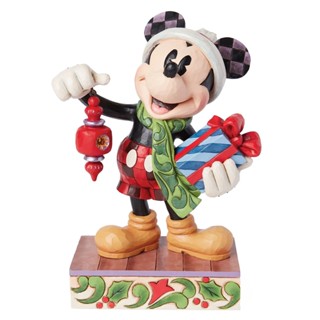 Enesco精品雕塑 Disney 迪士尼 米奇挑禮物居家擺飾 EN40031