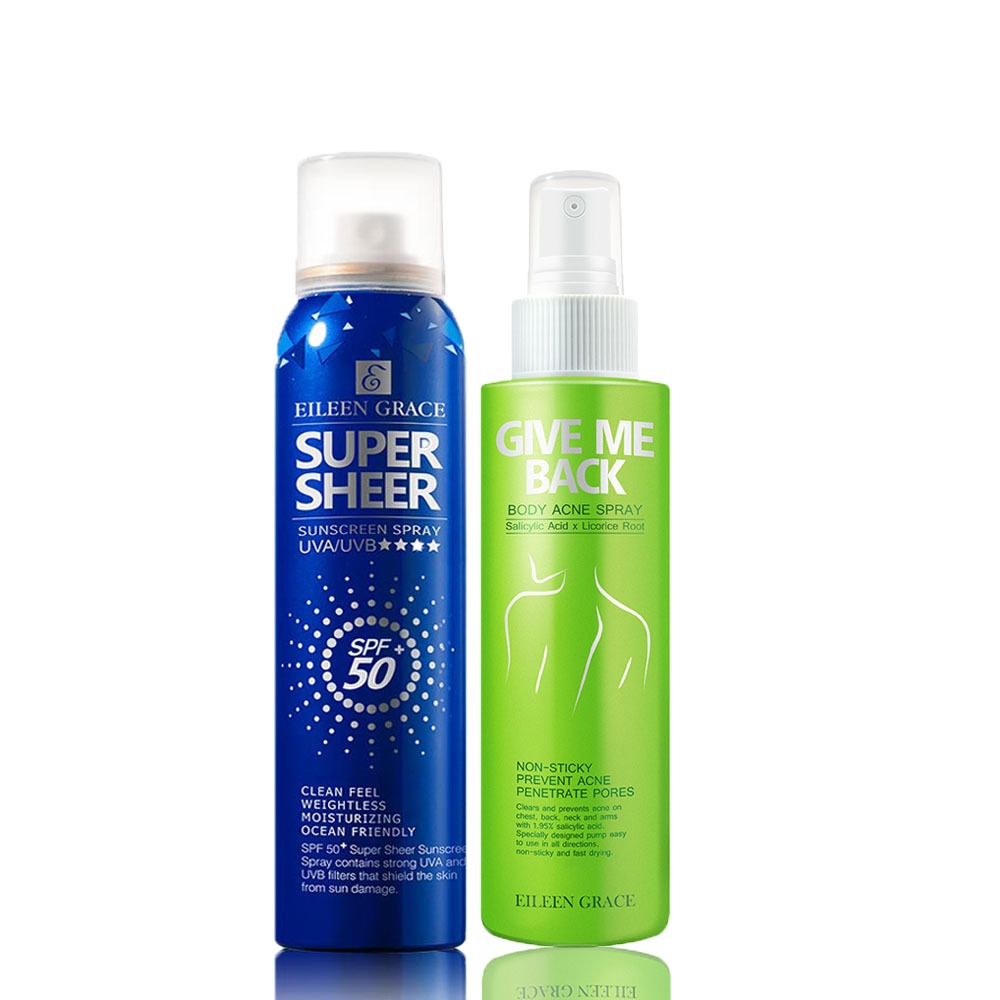 Eileen Grace妍霓絲 SPF50清爽沁涼防曬噴霧180ml /美體噴霧150ml