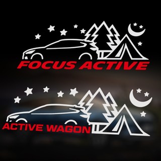 XIII_FORD FOCUS ACTIVE WAGON 露營 情境 車貼