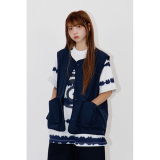 【Kukii】🇰🇷 SECOND ALLEY 雙面穿字母設計排釦背心-4 colors