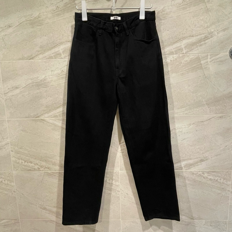 二手｜UNIQLO｜U系列牛仔寬褲（黑）