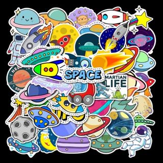 ❰50張不重複❱ 星球 火箭 UFO 兒童貼紙 獎勵貼紙 防水貼紙 可愛貼紙 行李箱貼紙 (現貨快速出貨)