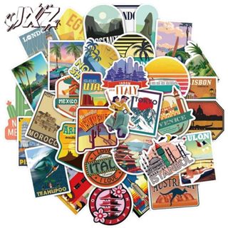 ❰50張不重複❱ 世界旅行 景點貼紙 出國貼紙 兒童貼紙 獎勵貼紙 防水貼紙 可愛貼紙 行李箱貼紙 (現貨快速出貨)