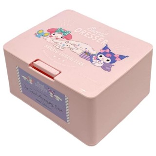 ♥小玫瑰日本精品♥ 美樂蒂&酷洛米 彈蓋式方形收納盒 小物收納盒 桌上型置物盒 粉色 ~ 3
