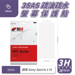 imos 3SAS 疏油 疏水 塑膠 螢幕貼 保護貼 手機貼 適 Sony Xperia 1 VI