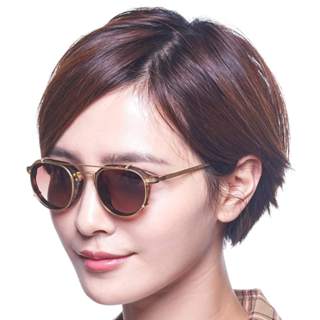 HEX Eyewear Morgan 光學眼鏡配前掛墨鏡 | 太陽眼鏡 | 圓框 | 義大利製 | 金屬膠框