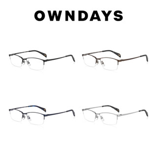 owndays 紳士款系列方型鈦金屬光學鏡框(km1149g-3a)