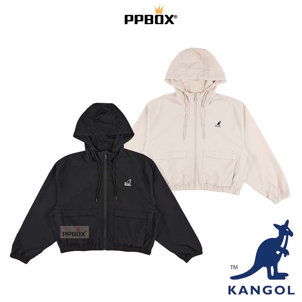 KANGOL 袋鼠 女款 風衣 外套 獨家款【64228420】時尚 防風 長袖 連帽外套 防曬 防潑水 日韓穿搭