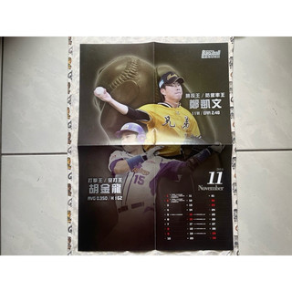 胡金龍/鄭凱文 紀念海報 中華職棒 Professional baseball
