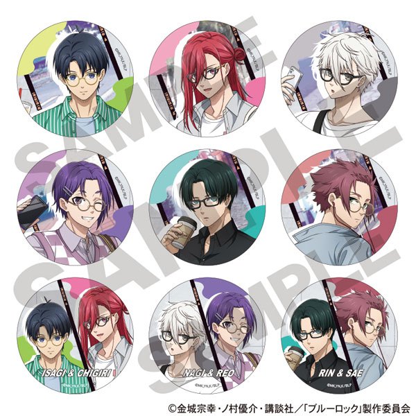 Crux 藍色監獄 假日眼鏡造型 徽章 潔世一 千切豹馬 凪誠士郎 御影玲王 糸師凛 糸師冴 潔 千切 凪 玲王 凛 冴