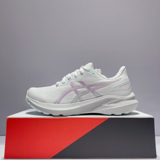 ASICS Gt-1000 13 女款 慢跑鞋 運動 休閒 輕量 支撐 緩衝 灰白 粉紫 1012B663-100