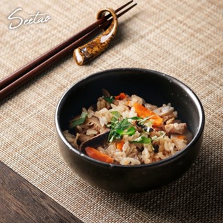 九土粗陶餐具器皿套裝老式土碗和風陶盤碟子碗盤家用日式粗陶食器碗盤餐具組陶瓷盤手工餐具碗盤器皿復古碗盤陶瓷碟CJR0042