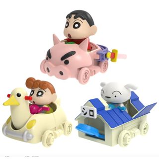 【蠟筆小新】🇯🇵日本商品 日本野原家三輪車車系列組合公仔 小新 小白 小葵 日落小物 情人節禮物 生日禮物