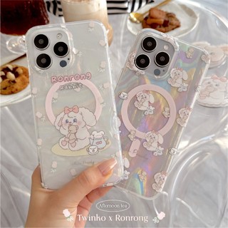 Twinko💗[CA1816]❥趙露思最愛兔茸茸聯名2.0-下午茶兔兔*高品質貝殼殼/IMD內印刷/貝殼磁吸殼17 16
