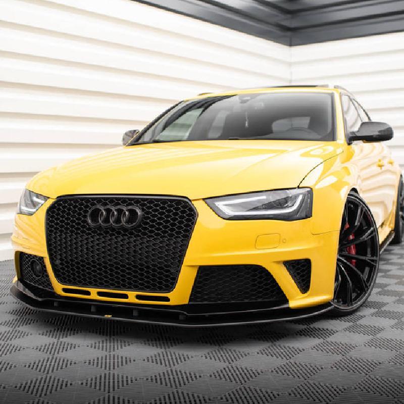 Audi A4 S4 S-Line B8 RS4 前下 後下 側裙 鴨尾 下巴 Maxton Design 【YG】