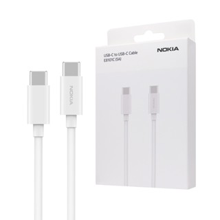 NOKIA 原廠 5A Type C to Type C 閃充傳輸線 E8101C - 白 (盒裝)