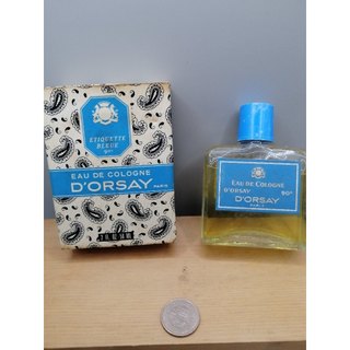 古董香水/D'Orsay Etiquette/藍色禮儀/奧賽古龍水/58毫升/復古稀有/法國製造/收藏香水(9分滿)