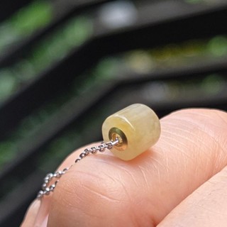 嗨，寶貝銀飾珠寶* 翡翠飾品☆18k黃金 天然緬甸玉A貨 細緻 優雅 鎖骨鍊 冰種 黃翡翡翠墜子 吊墜 手鍊32