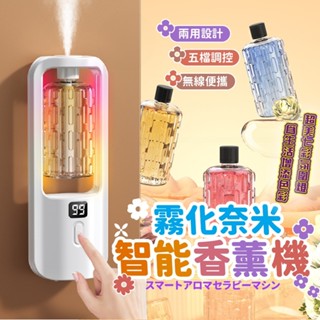 【臺灣現貨速發】數顯香薰機 可壁掛氛圍燈 香薰機 智慧自動噴香機 迷你香薰機 香氛噴霧機 定時香水機 五檔調節 居家香薰