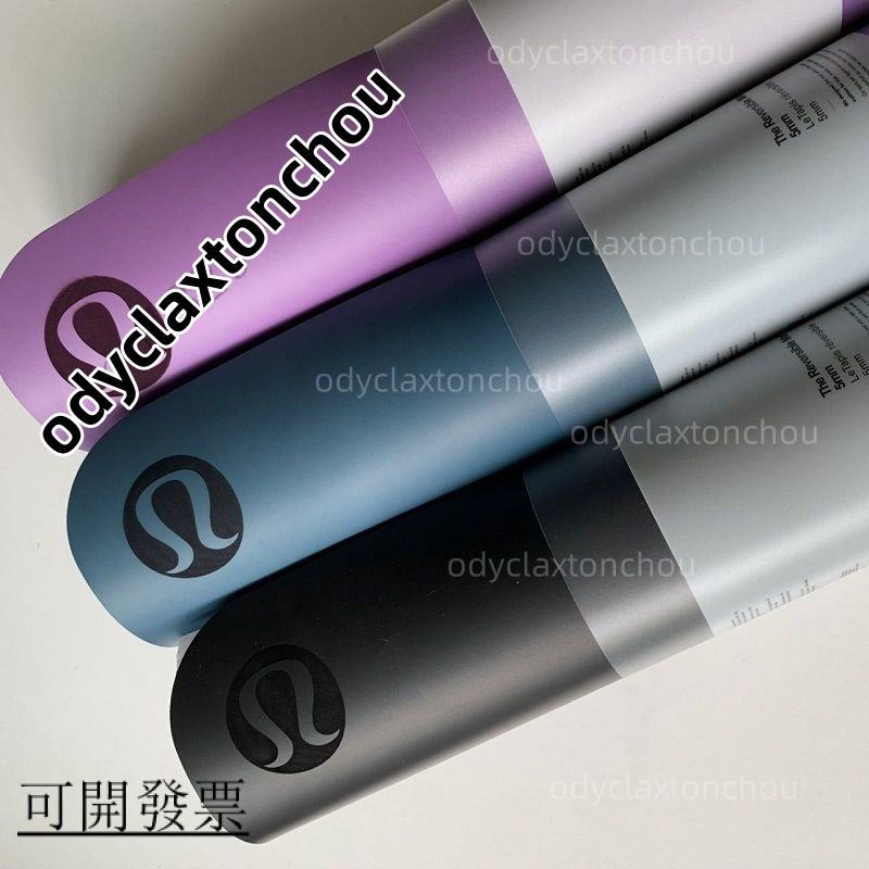免運  可開發票 lululemon露露檸檬瑜伽墊 初學者雙麵防滑傢用健身橡膠純色收納墊 傢俱