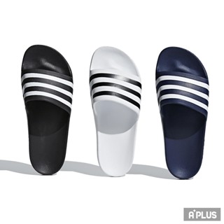 ADIDAS 男女拖鞋 ADILETTE AQUA 防水 輕便 黑白 - F35539 / F35543 / F3554