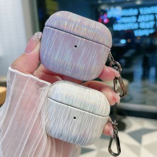 新款AirPods 4代時尚高級感流沙閃彩PC硬殼AirPods Pro 2耳機殼小眾高端女蘋果1/2/3無線藍牙耳機套