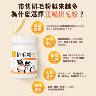 【愛頑客】現貨✨汪喵星球 汪喵 排毛粉 50g 天然植物纖維 日本酵素 印度洋車前子 排毛