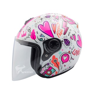 【LUBRO】安全帽 RACE TECH 寶格麗 白 3/4罩 半罩帽 通勤帽 內襯可拆 RACETECH｜耀瑪騎士
