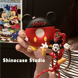 可站立 米奇 米老鼠 帶公仔吊飾 適用於Airpods Pro 2 保護套 1/2/3代耳機殼 蘋果無線耳機矽膠防摔殼