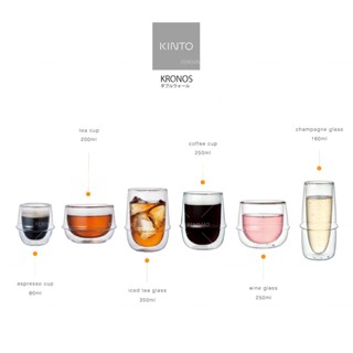 [FMD][現貨] 日本 KINTO KRONOS 雙層玻璃杯 濃縮咖啡杯/咖啡杯/酒杯/茶杯/香檳杯 水杯