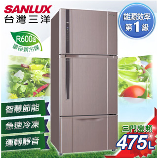 【475L】臺灣三洋三門變頻冰箱💖每月5000↕️原廠保固💖2018超新款🈶大容量🈶省電一級