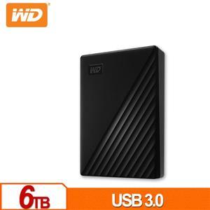 WD My Passport 6TB(黑) 2 . 5吋行動硬碟 • USB 3 . 0 隨附備份軟體4TB