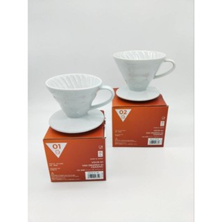 【圖騰咖啡】Hario 全新V60 白色陶瓷圓錐形濾杯(1~2人份)&(2~4人份) VDC02W 手沖專用