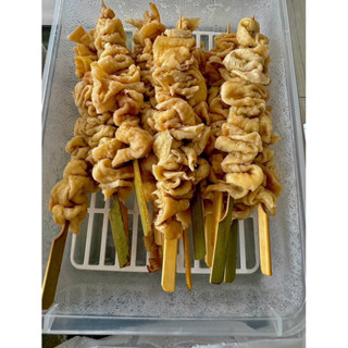 <八吋滷雞皮串>烤肉串類10串/包