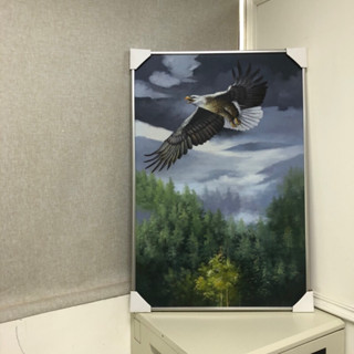 實木框畫 如鷹展翅上騰 基督教 基督信仰