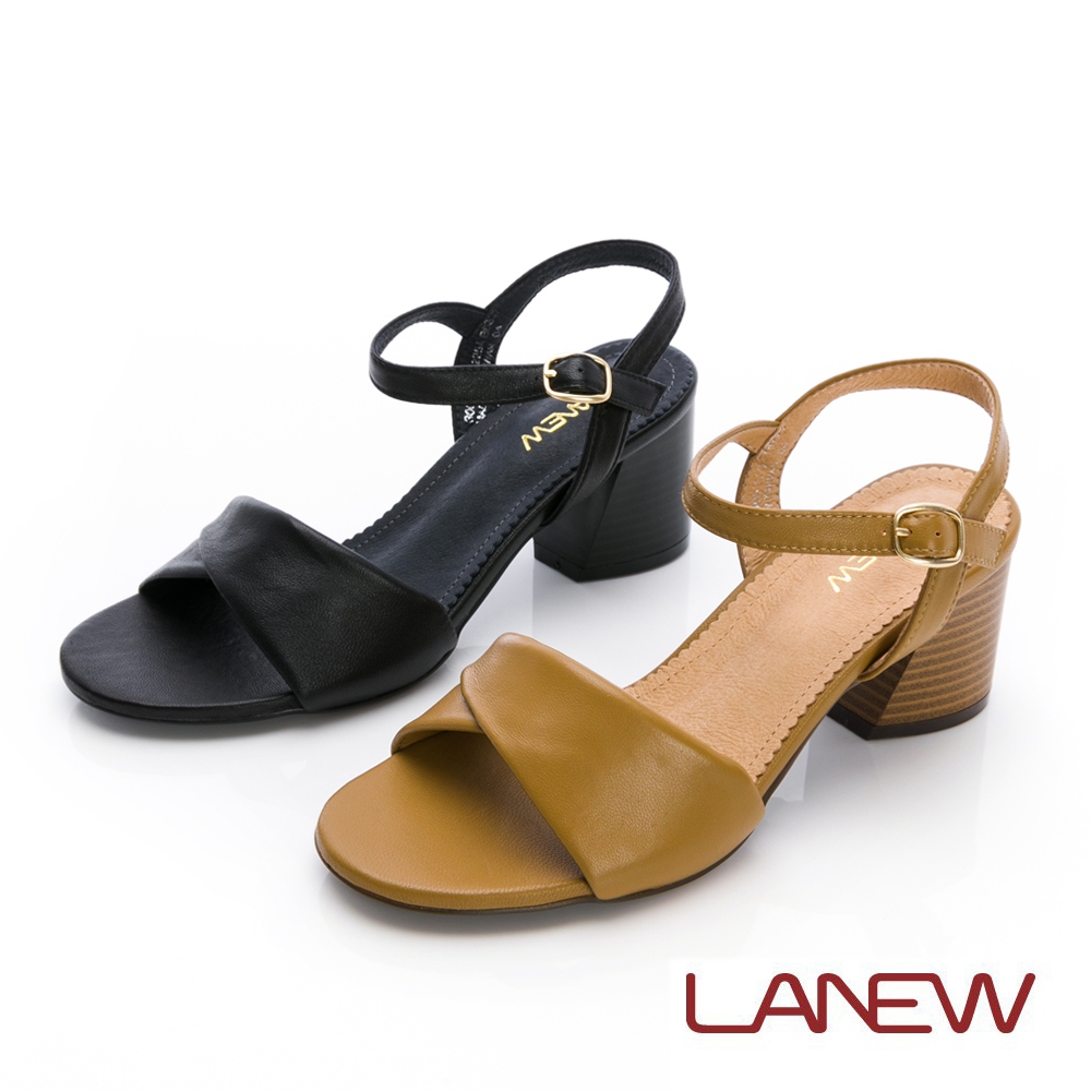 LA NEW 羊皮厚跟涼鞋(女2300639)