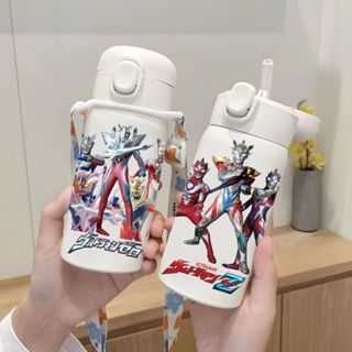 免運🔥奧特曼水壺 吸管水壺 便攜耐用 兒童水壺杯 男童水壺 兒童帶吸管不銹鋼304保溫杯 賽羅卡通幼兒園小學生防摔水杯