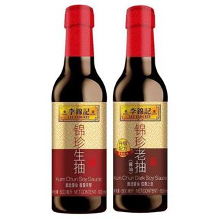 李錦記 錦珍生抽/老抽 500ml/ 特級老抽 烹飪醬油調料 醬油 紅燒 紅亮 調味料 調味品 大醬油