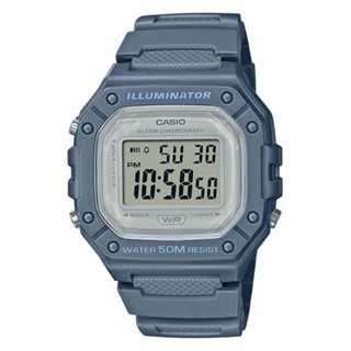 CASIO (W-218HC-2A) 數位流行電子錶 學生 當兵 運動 防水50米