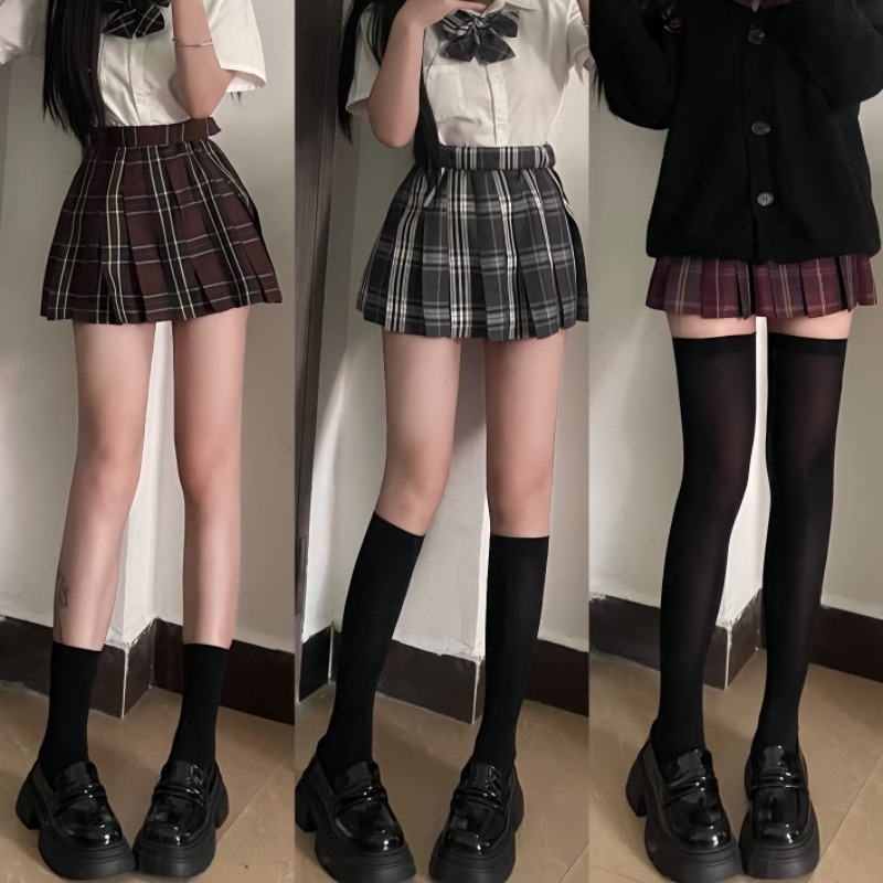 發票|現貨cosplay高筒襪｜日本學院風JK製服襪｜條紋長襪寫真襪｜圣誕印花款COS偽娘襪子｜天鵝絨大腿襪｜膝上襪