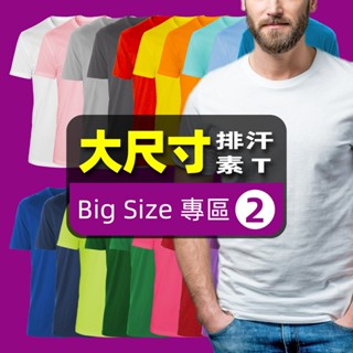 【SEJ｜臺灣製造】大尺寸圓領短袖排汗素T② 吸濕 速乾 透氣 機能 涼感 吸排 運動健身 排汗衫 短T 上衣 團體服